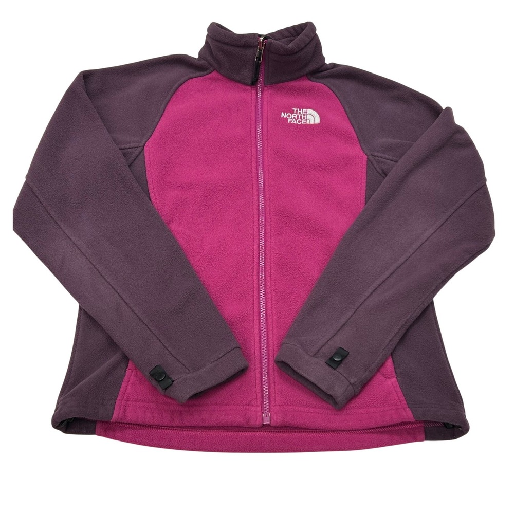 North Face Glacier Fleece Jacket Womens XS Purple Pink Full Zip Outdoor Hiking